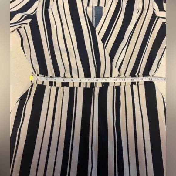 Free Generation Los Ángeles Women’s Striped Wrap Top Wide Leg Jumpsuit Size L - Picture 11 of 15